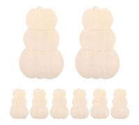 HEALSOPTHY 8 Pezzi Stacked Wooden Pumpkin Cutouts For Painting Medium-sized DIY Fall Pumpkin Shapes Ornaments Unfinished Natural Wood Crafts For Halloween Thanksgiving Decorations