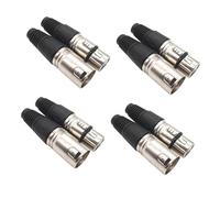 HEALSOPTHY 8pezzi Connettore Xlr Maschio e Femmina Spina Per Cavo Microfono Saldare Di Ricambio Guscio