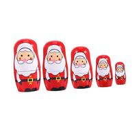 HEALSOPTHY Addobbo Natalizio in Legno Matryoshka Forma Natale Decorativo per Casa e Auto Design e Colorato Regalo Originale per Papà Idea Regalo Natalizia Duratura
