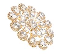 HEALSOPTHY Applicazione con Strass Fiore per Abiti da Sposa e Borse Patch Termoadesiva Decorativa per Accessori Femminili Adesivo in Metallo con Strass per Progetti DIY