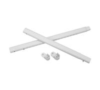 HEALSOPTHY Asta Armadio Regolabile a Sezione Ellittica in Metallo Bianco con Base Bastone Estensibile per Appendere Vestiti Tubo Supporto Armadio Regolabile e Resistente per Organizzazione