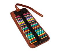 HEALSOPTHY Astuccio per Pastelli in Tela con 36 Scomparti, Organizer Multi-slot per Matite e Pennelli, Custodia Arrotolabile per Studenti D'arte, Pratica e Portatile