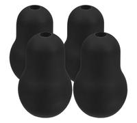 HEALSOPTHY Auricolari per Stetoscopio in Silicone 4 Pezzi a Forma di Zucca Neri Copriorecchie per Accessori Stetoscopio in Contesto Clinico