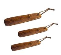 HEALSOPTHY Calzascarpe in Legno Marrone Manico e Cordino Sospeso, Leggero e Pratico per Alleviare Dolori a Ginocchia e Schiena, per Uomo e Anziani