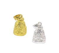 HEALSOPTHY Campane Portafortuna Fai da Te in Rame 2 Pezzi Motivo Drago, Anello Sospeso Decorativo per Accessori Artigianali, Ciondolo a Campana per Zaino, Braccialetto e Regalo Festa
