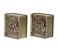 HEALSOPTHY Contenitori Per i Primi Dentini e Riccioli in Metallo Per Bambini, Custodia Piccola e Leggera Design Animaletti, Organizer Sicuro e Resistente Per Ricordi Di Neonati, Set Da 2 Pezzi