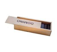 HEALSOPTHY Domino Legno Nero Educativo per Coordinazione Occhio Mano e Creatività Blocchi Domino Leggeri per Giochi Indoor e Outdoor con Custodia Legno Portatile
