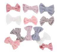 HEALSOPTHY Fasce per Chioma e Fiocchi Fai da Te per Neonate, Accessori per Chioma per Bambine, Set da 12 Pezzi in Nylon Morbido, Colori Assortiti, per Creazioni Personalizzate e Uso
