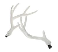 HEALSOPTHY Fascia Corna di Realistiche Beige in Plastica, Leggero e Alta, Accessori Natalizi per Feste e Decorazioni di Natale,
