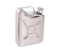 HEALSOPTHY Fiaschetta Portatile in Acciaio Inossidabile da 5 Once a Forma di Tanica, Spessa e Resistente per Vino e Liquori, per Pesca e Campeggio All'aperto