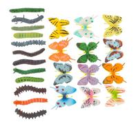 HEALSOPTHY Figurine Insetti Realistiche in Plastica Modelli Farfalle e Bruchi per Giocattoli Educativi Cognitivi Trasportabili per Scuola e Party Tematici