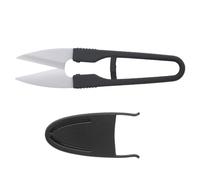 HEALSOPTHY Forbici a Forma di U con Copertura in Plastica, Tagliafilo in Ceramica Mini per Ricamo e Pesca, Forbici da Cucito Ergonomiche per Lavori di Artigianato e Punto Croce