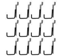 HEALSOPTHY Ganci per Pannelli Forati in Metallo Cromato 15 Pezzi - Ganci Multiuso Bordo Smussato per Esposizione e Organizzazione da Parete in Garage e Negozi