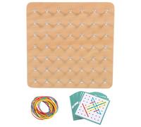 HEALSOPTHY Geoboard in Legno Giocattolo Educativo di Geometria per Imparare Forme e Stimolare Creatività Puzzle in Legno per Sviluppo Abilità Motorie e Pensiero Logico