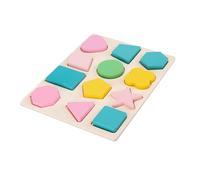 HEALSOPTHY Giocattolo Montessori in Legno per Puzzle Geometriche Colorate Tavola Abbinamento per Anni Educativo per Sviluppo Cognitivo e Coordinazione Manuale