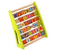 HEALSOPTHY Gioco Educativo in Legno per Tavola Cognitiva Multifunzione con Lettere e Numeri Strumento Montessori per Apprendimento Precoce e Coordinazione Mano-Occhio Resistente e Didattico