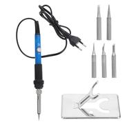 HEALSOPTHY Kit di Saldatura Professionale Punta Saldatore in Lega di Alluminio, Riscaldamento Rapido e Resistente, Saldatore Elettrico Blu per Lavori di Precisione