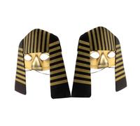 HEALSOPTHY Maschera Egiziana da Travestimento per 2 Pezzi Cinturino Regolabile, Riutilizzabile per Feste di Halloween, Cosplay e Spettacoli Teatrali, Accessorio Costume Carnevale