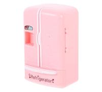 HEALSOPTHY Mini Frigorifero Giocattolo in Plastica Resistente Doppia Porta Accessorio per Casa delle Bambole Decorazione Miniatura per Collezionisti e