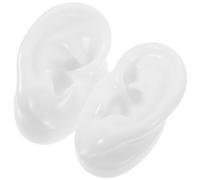 HEALSOPTHY Modello di Orecchio Artificiale in Gel di Silice Liscio senza Bolle, Set da 1 Paio per Pratica Pulizia Orecchie e Formazione Agopuntura, Supporto Esposizione Accessori Auricolari