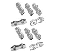 HEALSOPTHY Morsetti a Sella Duplex in Acciaio Inossidabile M5 Set da 10 Pezzi, Morsetto per Cavi Metallici Riutilizzabile per Fissaggio Sicuro in Edilizia, Uso Marittimo e