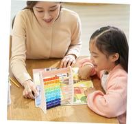 HEALSOPTHY Pallottoliere in Legno con Perline per Calcolo Educativo per Strumento Didattico per Coordinazione e Cognizione Colore Resistente e Sicuro per Scuola e Casa