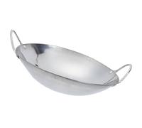 HEALSOPTHY Pentola Design Rotondo Doppio Manico in Acciaio Inossidabile Facile da Pulire e Superficie Liscia, per Cucinare Frutti di Mare e Piccoli Hot Pot