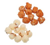 HEALSOPTHY Perline Popcorn Artificiali 20 Pezzi, Ciondoli Fai da Te per Gioielli e Portachiavi, Mini Decorazioni Dual Color Cioccolato e Bianco, Accessori Creativi per Festival e