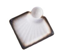 HEALSOPTHY Piatti per Antipasti in Ceramica Bianca Resistenti al Calore e Agli Acidi, Piatto Condimento Quadrato per Uso Domestico e Negozi di Alimentari