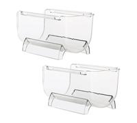 HEALSOPTHY Portabottiglie Vino Impilabile 2 Pezzi in Pet Trasparente, Organizer per Bottiglie e Acqua, Stile Semplice e Generoso per Tavolo Cucina o Sala da Pranzo