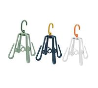 HEALSOPTHY Scarpiera Multifunzionale Pieghevole in Plastica Ganci Per Asciugare Scarpe e Pantofole, Organizer Compatto Per Casa e Viaggio, Set Da 3 Pezzi Bianco Verde Blu