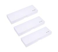 HEALSOPTHY Scatola Da 3 Pezzi Scatola portaoggetti di grandi dimensioni Forniture acquerello scatole portaoggetti storage box contenitore per penne astuccio trasparente Transparent