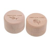 HEALSOPTHY Scatola Porta Ricordi per Primi Chioma in Legno 2 Pezzi, Conservazione Sicura e Non Tossica per Memorie D'infanzia, Decorazione per Cameretta
