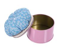 HEALSOPTHY Scatola Porta Spilli e Aghi in Metallo Design Zucca con Coperchio Contenitore Compatto Antiruggine per Cucito e Ricamo Protezione Polvere e umidità per Conservare Fili e Accessori