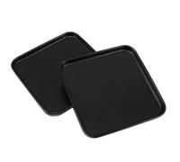 HEALSOPTHY Set 2 Piatti Quadrati in Ceramica Nera per Bistecca, Design Nordico, Resistente a Lavastoviglie, per Servire a Casa o Durante Intrattenimenti