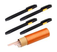 HEALSOPTHY Set 4 Matite Gesso per Tessuti 20 Refill Bianco Invisibile Cancellabile a Caldo per Sartoria, Marcature Precise su Cotone e Ricamo Artigianale