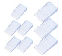 HEALSOPTHY Set 8 Pezzi Cunei Livellatori per Mobili in Pvc Bianco, Rialzi per Tavoli e Sedie per Stabilizzare Basi Irregolari in Casa