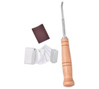 HEALSOPTHY Set Coltello e Manico in Legno per Incidere Pane Lama in Acciaio Inossidabile Strumento per Modellare e Tagliare Impasto, Utile la Cucina Casalinga