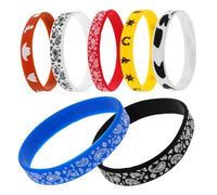 HEALSOPTHY Set da 7 Braccialetti in Silicone Colorato per Feste Western, Cinturini da Polso Elastici Decorativi per Eventi a Tema e Compleanni, Accessori Moda Unisex per Party