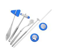 HEALSOPTHY Set Martelli Neurologici Diagnostici 5 Pezzi Blu Impugnatura Ergonomica Strumenti a Percussione Portatili per Esami Clinici e Screening Ospedaliero