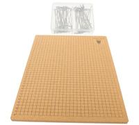 HEALSOPTHY Set Tavola Macramè in Sughero con Spille a T per Progetti di Annodatura e Braccialetti, Piano Flessibile per Fissare e Misurare, Adatta per Tessuti e Gioielli