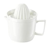 HEALSOPTHY Spremiagrumi e Conservazione in Ceramica Pressa Integrata Bianco Manuale Estrazione Rapida del Succo, per Frutta Naturale in Casa