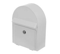 HEALSOPTHY Vintage Tin Mailbox White, Wall Mounted Outgoing Mailbox in Ferro, con Key Lock, per Casa, Ufficio e Outdoor, Cassetta delle Lettere Retrò da Parete in Latta