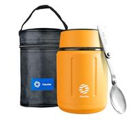 Healter Contenitore termico per alimenti caldi Portapranzo termico Thermo per alimenti caldi Portapranzo termico per alimenti Termos pasta Thermo pappa neonati 500ml(Giallo)