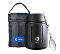 Healter Contenitore termico per alimenti caldi Portapranzo termico Thermo per alimenti caldi Portapranzo termico per alimenti Termos pasta Thermo pappa neonati 750ml(Nero)