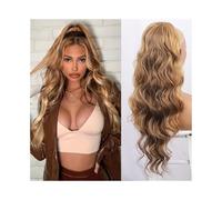 Health - Extension per capelli sintetici a coda di cavallo, con coulisse, ondulati, lunghi, 66 cm, per la cura del corpo delle donne (Golden Blonde)