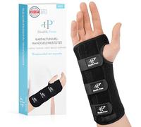 Health Press® Bende per tunnel carpale - 1 supporto per polso per tunnel carpale con guide metalliche - sindrome del tunnel carpale per sostegno, stabilizzazione, immobilizzazione (M, destra)