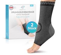 Health Press® Supporto per caviglia - Calze professionali - Sollievo e stabilizzazione della caviglia - 2 fasce per piede taglia S - Dispositivo medico - Supporto caviglia - Calze a compressione