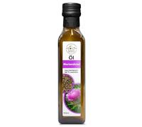 Health Seed® Olio di cardo mariano non filtrato con silimarina - Bottiglia di vetro pressato a freddo - Fresco dal produttore - 100 ml