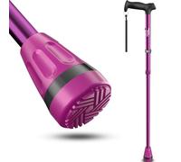 HealthBazaar Bastone da Passeggio Multi-Terreno, Bastoni Pieghevoli per Uomini e Donne, Punte in Cuscino D'aria per Bastone Pieghevole con Assorbimento Degli Urti (Viola, standard)